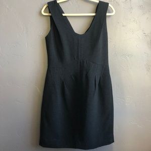 Anne Taylor Black Crepe Dress w/ Cowl Back